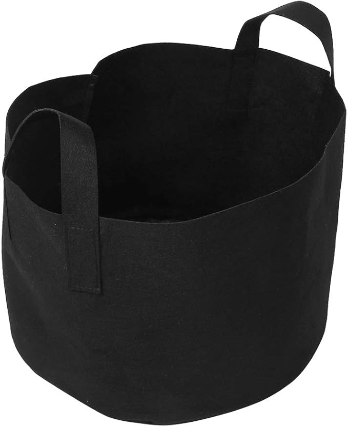 Black Felt Plants Growing Bag, Plant Grow Bags Garden Bag to Grow Vegetables, Vegetable Potato Planter Containers Flower Aeration Planting Pot Container for Planting Potatoes (10 Gallon (28 x 40cm))