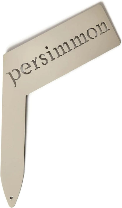 Planter Size Small Metal Garden Plant Vegetable Flower or Herb Markers 13.5 Inches Tall (persimmon, Cream)