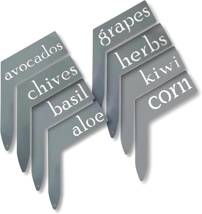 Planter Size Small Metal Garden Plant Vegetable Flower or Herb Markers 13.5 Inches Tall (pomegranate, Primed Finish)