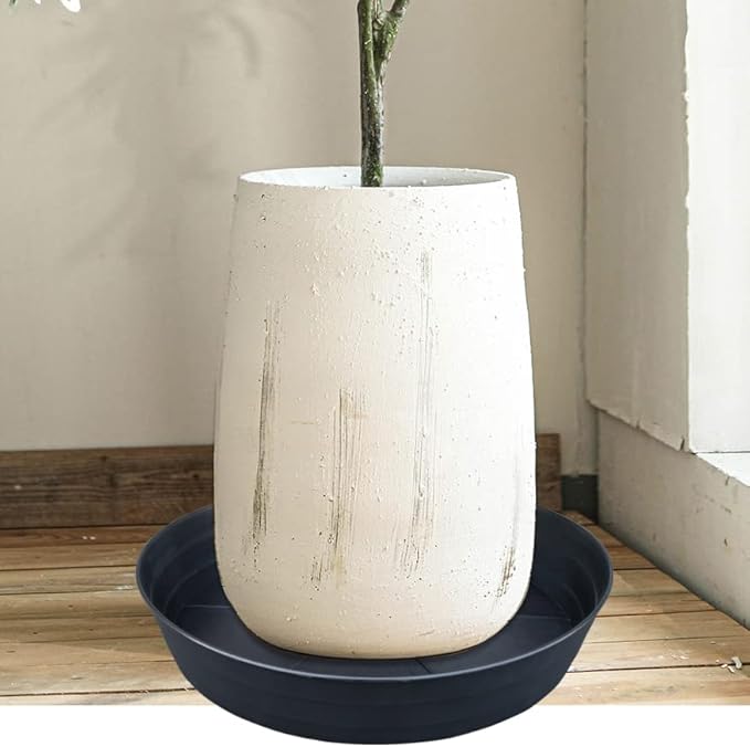 Plant Saucer 16 Inch 2 Pack 10 12 14 16 18 20 25, Plastic Plant Trays for Pots，Extra-Deep Plant Water Dray Tray, Bird Bath Bowl, Heavy Flower Plant Saucers Indoors and Outdoor No Holes