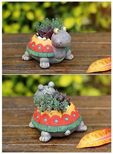 Cute Animal Shaped Cartoon Home Decoration Succulent Planter Flower Pots (Colorful Turtle)