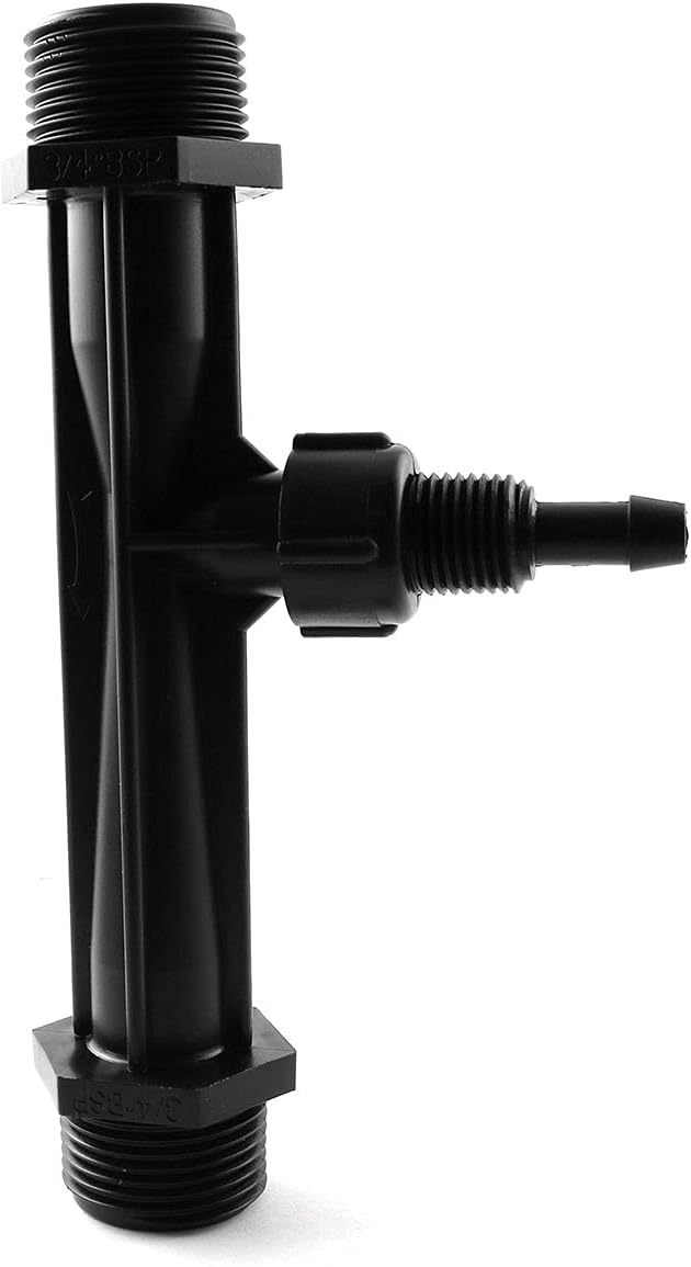 LQ Industrial 3/4Inch Black Irrigation Venturi Fertilizer Injector Agriculture Irrigation Device Tool
