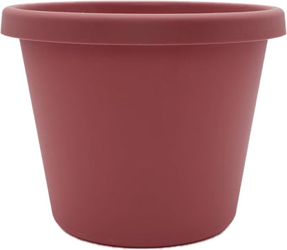 The HC Companies Prima Round Plastic Plant Pot w/Rolled Rim - Lightweight & UV Resistant Flower Pot for Herbs & More - Outdoor & Indoor Plant Pots w/Drainage (12 inch, Marsala, Pack of 1)