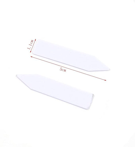 Quluxe 100 Pcs 2 Inch Waterproof Plant Tags Plastic Reusable Plant Label Markers Stakes for Garden Greenhouses, White