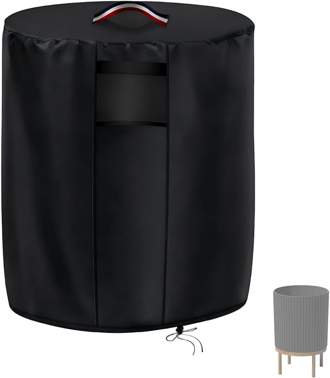 Planter Cover, for Veradek Demi Series Round Planter with Stand, Heavy Duty Frost Cover for Outdoor Winter Frost Cold Weather, Black 15"D x 22"H
