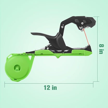 FUNTECK Easy & Fast Tying Tool for Tomatoes, Grapes, Cucumbers - Professional Plant Tying Machine Saves Labor with Spare Tapes and Staples, Green/Black