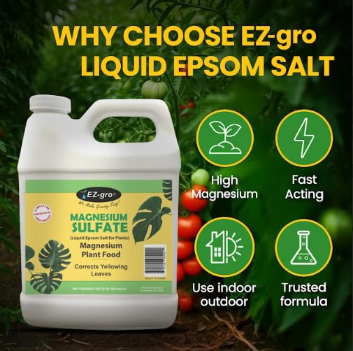 EZ-GRO Epsom Salt for Gardening, 32 oz (Quart) - Professional Grade Epsom Salt with Magnesium Sulfate for Plants