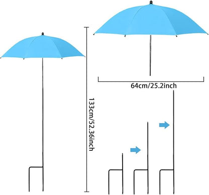 Outdoor Plant Umbrella Plant Protection Umbrella Multipurpose Reusable Sunshades Umbrella for Yard Planters Pot Potted Plants, Blue