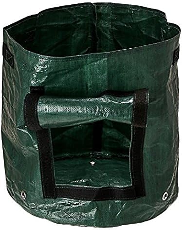 TianMai Potato Grow Bag 2 Pack 7 Gallon Garden Vegetables PE Planting Container Bag with Flap and Handles Heavy Duty Suitable Patio Recycled Home Garden Supplies