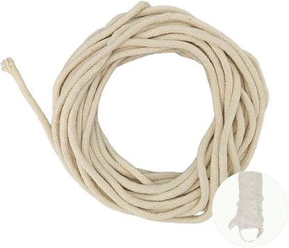 32.8 feet 1/4 Inch Natural White Self Watering Wick Cord Automatic Watering Cotton Rope System Hydroponic Wicking for Vacation Plant Care Capillary Wicks for Self Watering Planters and Pot