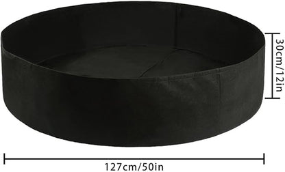 Firlar 2 Pack Fabric Raised Garden Bed, 100 Gallon Planting Bed Round Raised Planter Grow Bag Garden Bed Bag Planter Container for Plants, Herb, Flowers and Vegetables, Black