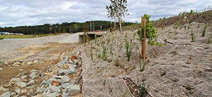 Jute Erosion Control, Soil Saver Mesh Blanket - 48" Wide x 20 Yards (60 feet Long) - 240 Sq. Ft. Coverage