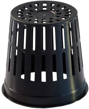 xGarden - Lightweight Economy Net Pots - Thin Lip & Slotted Sides - for Hydroponics & Aquaponics - UV Resistant & BPA Free Plastic - Indoor or Outdoor Growing - Black 2" Round Mesh Pot Cups - 50 Pack