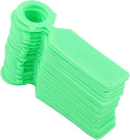 Plant Labels 100 Pcs Plastic Hanging Labels for Plant Tree Nursery Seedling Tags Stakes Markers Reusable(Green)