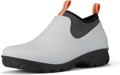 HISEA Women's Ankle Rain Boots Waterproof Rubber Garden Shoes Outdoor