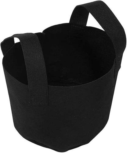 Black Felt Plants Growing Bag, Plant Grow Bags Garden Bag to Grow Vegetables, Vegetable Potato Planter Containers Flower Aeration Planting Pot Container for Planting Potatoes (2 Gallon (18 x 20cm))