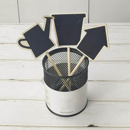 HOMSFOU Mini Chalkboard Sign Set 30pcs Chalkboard Tags for Decor Wedding Party Daily Reminder