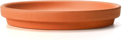 Suwimut 10 Pack Terracotta Pot Plant Saucer, 6 Inch Round Terra Cotta Planter Saucers for 5 Inch 5.5 Inch 6 Inch Flower Pot with Drainage Hole, Small Clay Planter Drip Trays for Indoor, Outdoor Plants