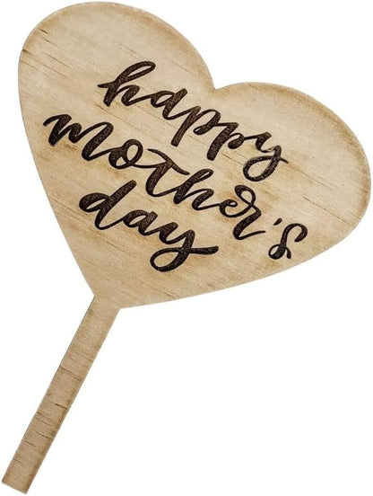 Happy Mother's Day Wood Engraved Plant Tag