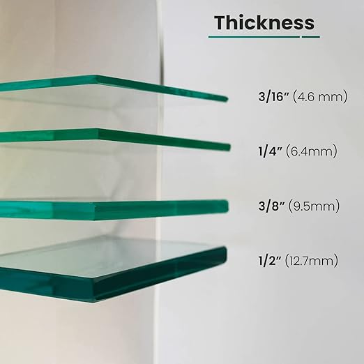 Custom Cut Glass 1/2" Thick - Clear Tempered Cut to Size - Square Replacement Glass for Table Tops, Shelves, Windows with Flat Edge by Fab Glass and Mirror