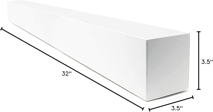 Buhbo White Rectangle Planter - Modern Steel Trough for Succulents, Indoor/Outdoor Use, 32 in, Includes Drainage Hole