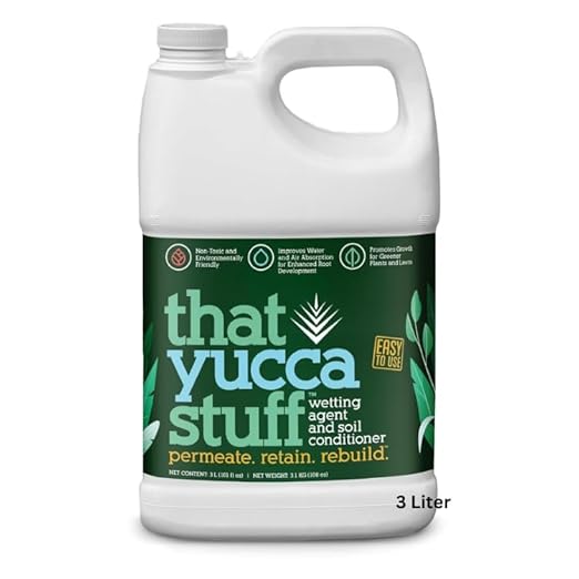 OMRI Listed Soil Conditioner & Input Material Wetting Agent | 97% Yucca Schidigera Extract with Citric & Humic Acids | Boosts Water Penetration, Plant Health | Eco-Friendly | 3 Liter