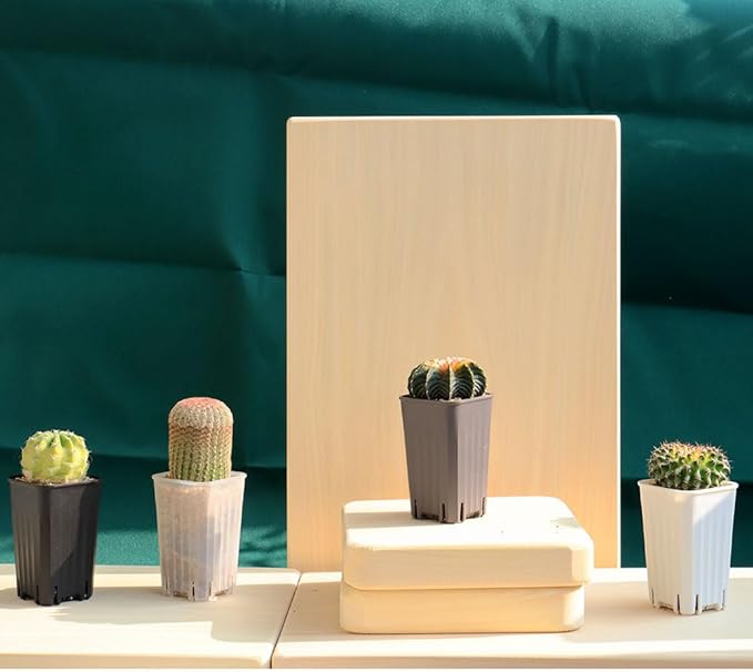 BangQiao 180 Pack 1.95 Inch Tiny Gray Plastic Square Nursery and Seedling Pot, Mini Deep Transplant Seed Starter Planter with Drain Hole for Germination, Herb, Succulent