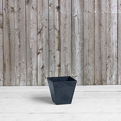 Novelty 35108 Artstone Ella Square Planter, 10-Inch, Black