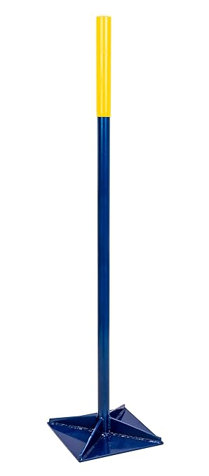 Estwing Tamper 10" x 10" Base Dimension, 45" Handle Length, Strong Steel Base, Corrosion Resistant Powder Coated Finish, for Levelling Ground, Flattening and Smoothing Soil, Gravel, Etc.