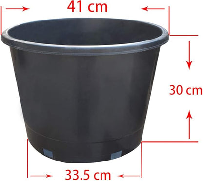 Nursery Pot 1 Gallon 1 Gal 2 Gal 3 Gal 5 Gal 7 Gal 10 Gal 15 Gal Nursery Container Injection Molded Pot Fit for Plants Soil Growers or Hydroponics (5,10 Gallon)