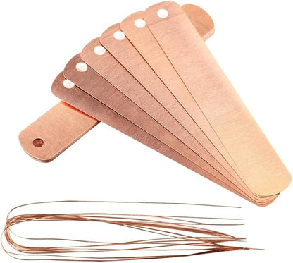 10 Pcs Copper Plant Name Tags Metal Tree Tags Long Garden Plant Labels Waterproof Garden Plant Markers with Copper Ties