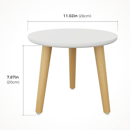Leaf&lull Plant Table Small Plant Stand Indoor for Large Plants Wood Plant Stool Tall Plant Holder for Living Room Bedroom Balcony White