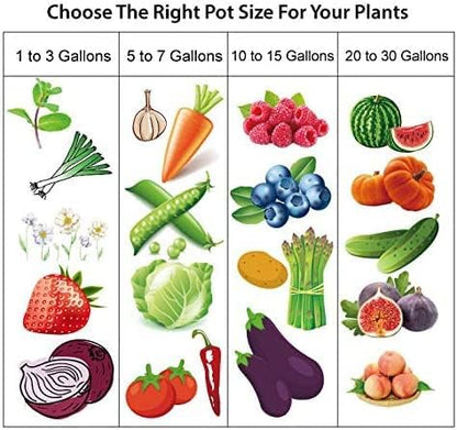 Gardenera Premium 5-Pack - 1 Gallon Grow Bags - Heavy Duty Nonwoven Fabric Pots with Handles for Plants, Perfect for Indoor and Outdoor Gardening