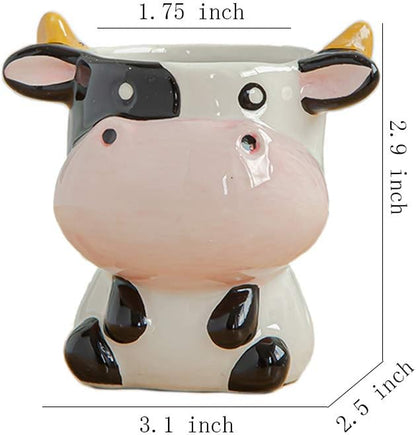 Gaolinci Mini Cute Ceramic Animal Flower Pot Succulent Plant Pot