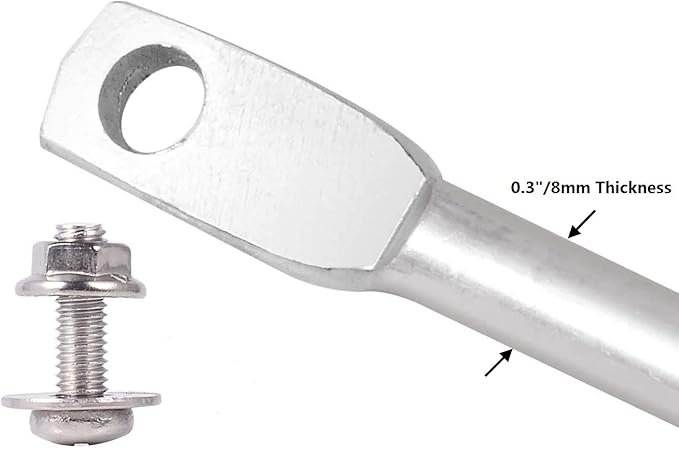 Kichwit 15.7" Metal Stakes for Yard Signs, 5/16 Inch Thickness, Stainless Steel Hardware Included