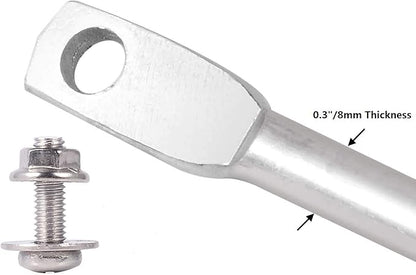 Kichwit 15.7" Metal Stakes for Yard Signs, 5/16 Inch Thickness, Stainless Steel Hardware Included