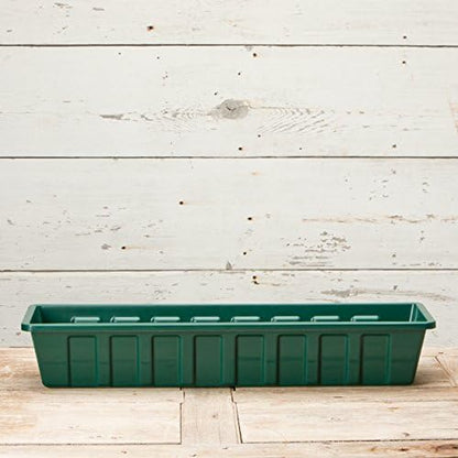 Root & Vessel Poly-Pro Plastic Flower Box Planter, Hunter Green, 30-Inch