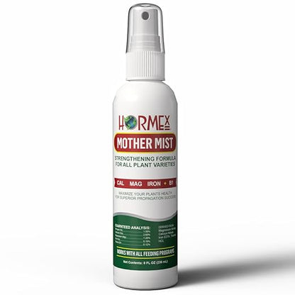 Hormex Mother Mist Cal-Mag-Iron + B1 Plant Nutrient Deficiency Spray - Boost Growth, Strength & Cloning Success - All Purpose Foliar Spray for Houseplants, Flowers & Vegetables, 12oz