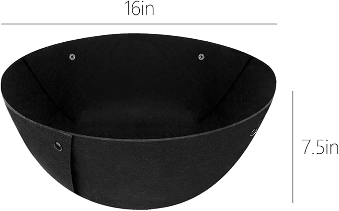 4-Pack Durable Round Fabric Planter Basket Liners – Long-Lasting Hanging Basket Liners, Coco Fiber Alternative for Flower Baskets, Bird Nesting Prevention (16inch)