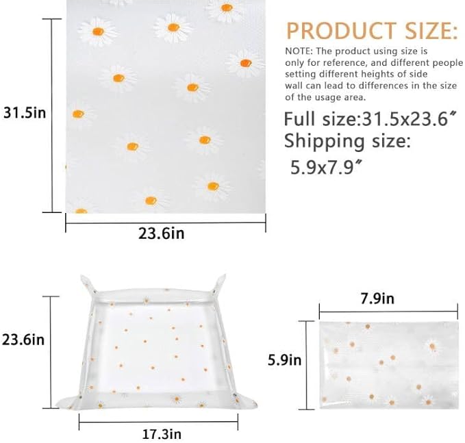 Repotting Mat for Indoor Plants Waterproof Clear Potting Mat Foldable Plant Potting Repotting Tray Portable Gardening Tray for Indoor Potting Soil, House Plants Orchid,Succulents 31.5 x 23.6