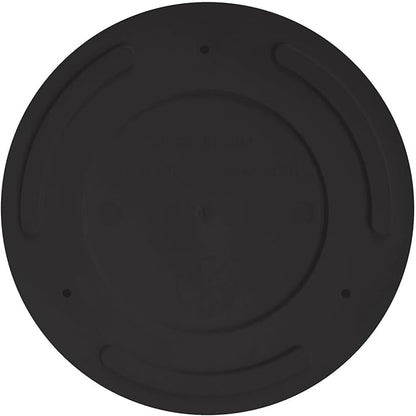 Bloem Mathers 6" Black Round Modern Resin Garden Planter Pot with Drainage Holes and Removable Saucer Tray Included