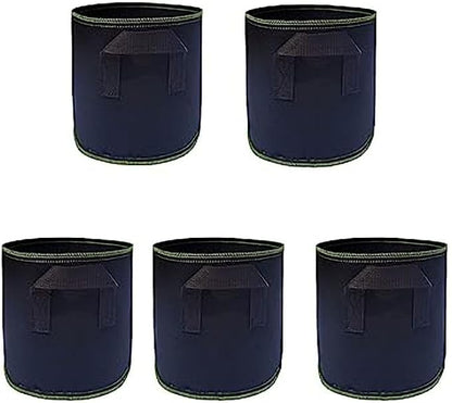 Ulalaza 5PCS Potato Grow Bags with Flap Plant Grow Bags Fabric Multi Ribbon Potato Bag Tomato Vegetable Growth Non-Woven Felt Planting Bag Transparent
