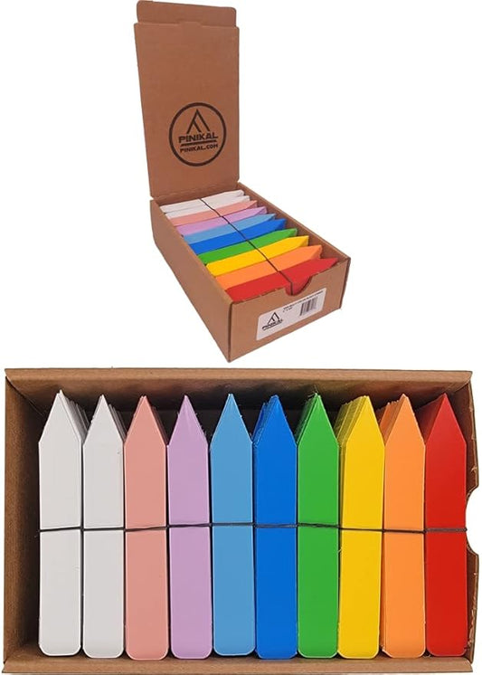 Plant Labels Garden Nursery Tags 4" x 5/8", Multi Color/Rainbow (1000 Pack)
