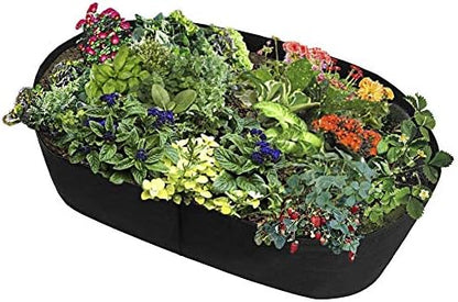 Planting Grow Bag,Felt Fabric Raised Planting Bed,Raised Garden Bed Planter Breathable Planting Container Rectangle Growing Pot