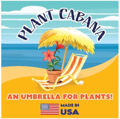 Fixed Plant Shade for Potted Plants 28" x 30" Outdoor Container Sun Shade Cover Premium Fabric Canopy with Fiberglass Frame & Soil Anchor Stripes & Solids Assembly Required