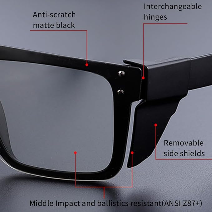 Polarized Sunglasses for Men Women Impact Resistance Z87.1safety UV400 Protection light weight for Workers