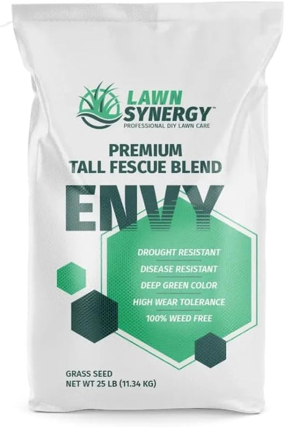 Envy Turf Type Tall Fescue Grass Seed (50 lbs.) - 100% Weed Free - Drought Tolerant - Non-Returnable