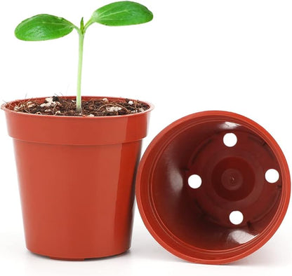KINGLAKE 100 Pcs 2 Inch Plastic Plant Nursery Pots,Seed and Cutting Pots for Succulent Plants