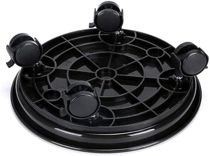 Yiting Plant Caddy with Wheels Heavy-Duty Rolling Plant Stand with Wheels Plant Dolly with Casters for Indoor and Outdoor Plant Roller Base Plant Saucer Mover (12 inch, Black)
