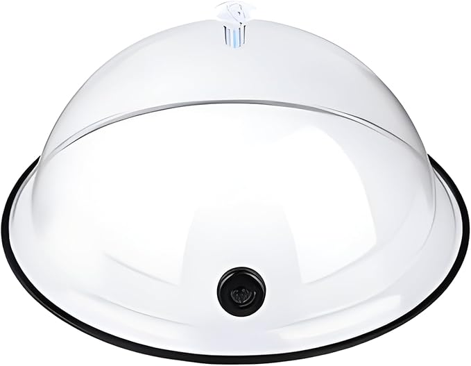 Smoking Cloche Dome Cover 10 inch Lid for Smoke Infuser, Version 1, Specialized Accessory for Smoker Gun Smoking Infusion Plates, Bowls and Glasses, Transparent